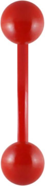 Star Piercing Micro Banane Fire Red mit Kugel (ohne Messing, Chirurgenstahl 316L)