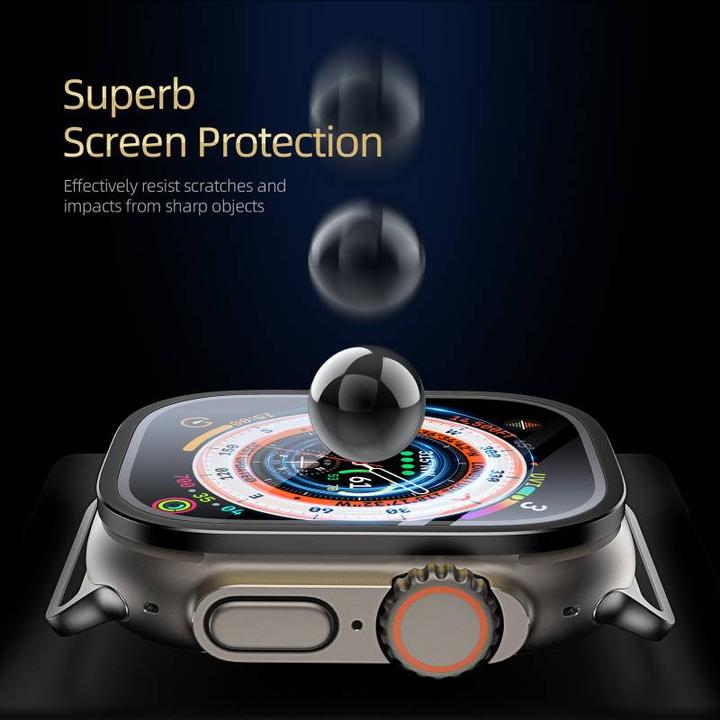 Immagine prodotto Dux Ducis Vetro temperato Flas con cornice in alluminio per Apple Watch Ultra 49 mm - nero