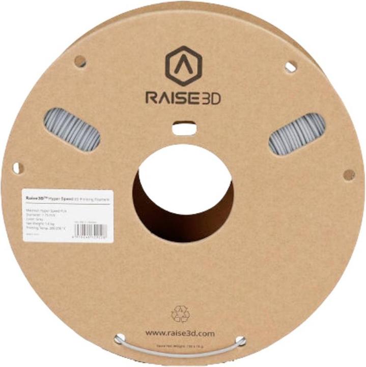 Produktbild Raise3D Filament Hyper Speed PLA grau 1.0kg 1.75mm (PLA, 1.75 mm, 1000 g, Grau)