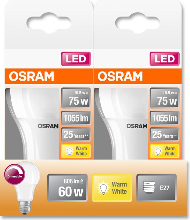 Produktbild Osram Led Superstar Classic A (E27, 9 W, 806 lm, 1 x, F)
