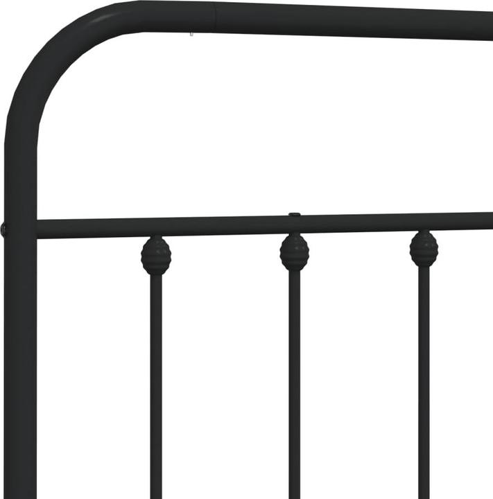 Image du produit VidaXL Kopfteil Metall Schwarz 200 cm, Farbe: Schwarz, Material (206 x 3 x 100 cm)