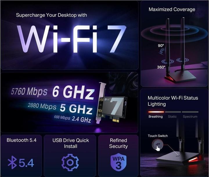Produktbild TP-Link Archer TBE550E (Mini PCI Express)
