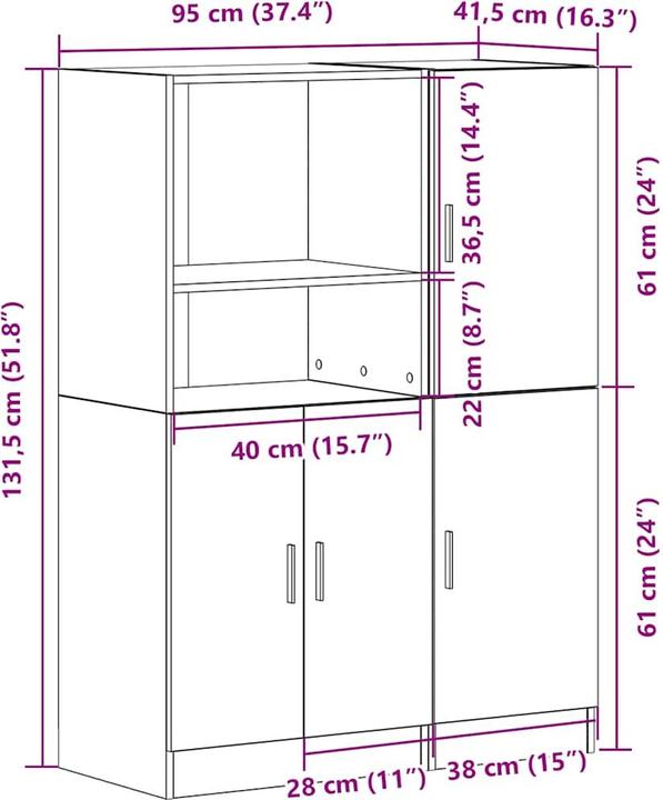 Produktbild VidaXL 2-tlg. Küchenschrank-Set