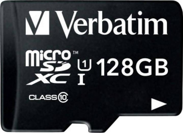 Image du produit Verbatim Carte Micro SDXC de classe 10 (128 Go, microSDXC, U1, UHS-I)