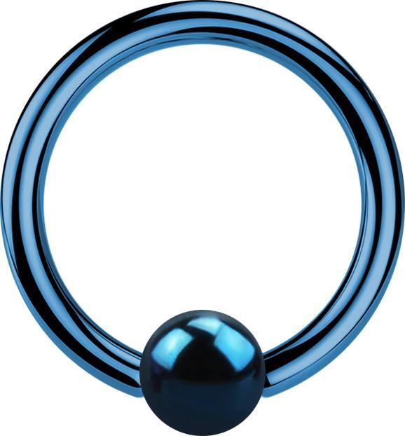 Produktbild Star Piercing Micro Ball Closure Ring dunkelblau (ohne Messing, Chirurgenstahl 316L)