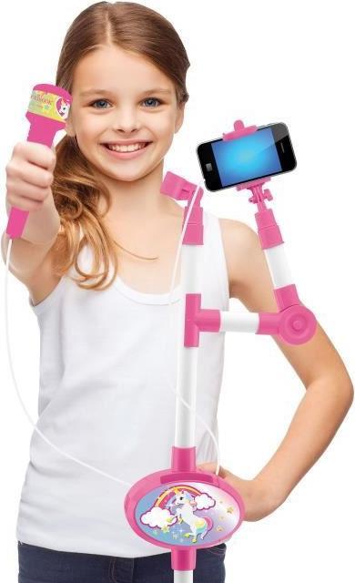 Image du produit Lexibook Microphone Unicorn avec support lumineux, haut-parleur intégré, effets sonores