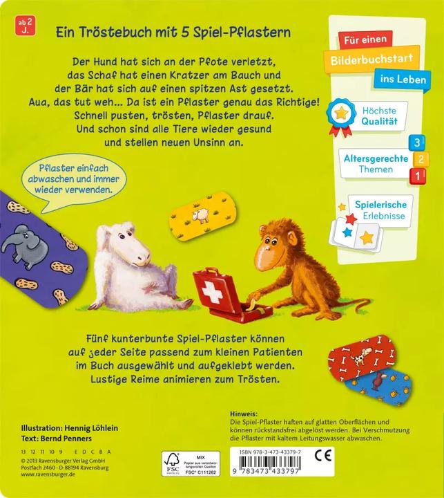 Produktbild Ravensburger Pusten, trösten, Pflaster drauf! (Deutsch, Henning Löhlein, Bernd Penners, 2013)