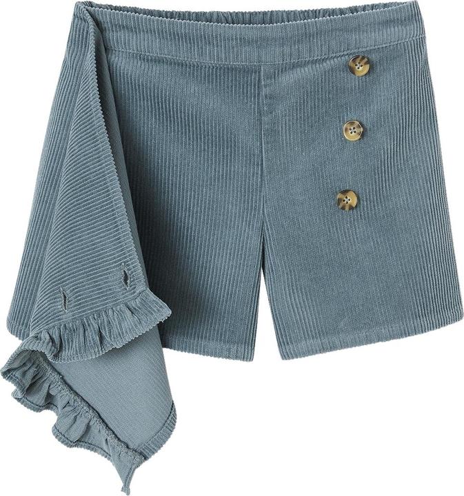 Actual product image Vertbaudet Girls' corduroy trouser skirt in a wrap look (92)