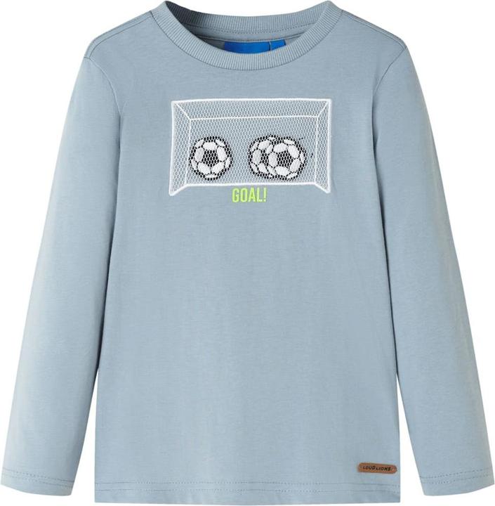 VidaXL Kinder-Langarmshirt Hellblau 140,Material: 100 (140)