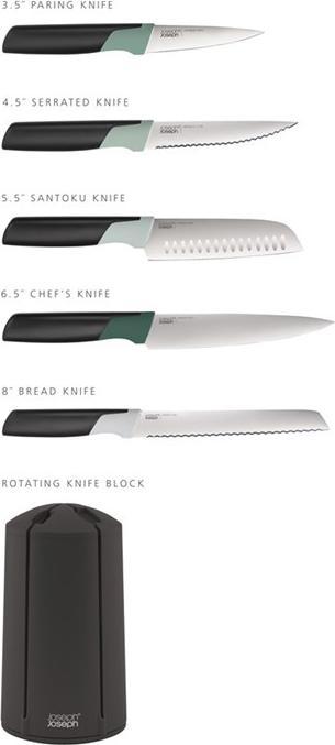 Actual product image Joseph Joseph 5-piece Elevate Sage Knife Carousel, H 35cm