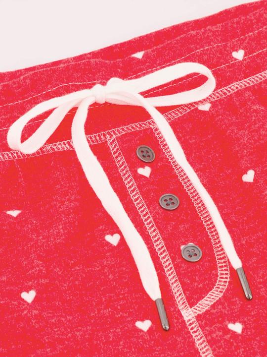Produktbild Pj Salvage Pyjama Unterteil "Cozy in love" rot/klein gemustert (XS)