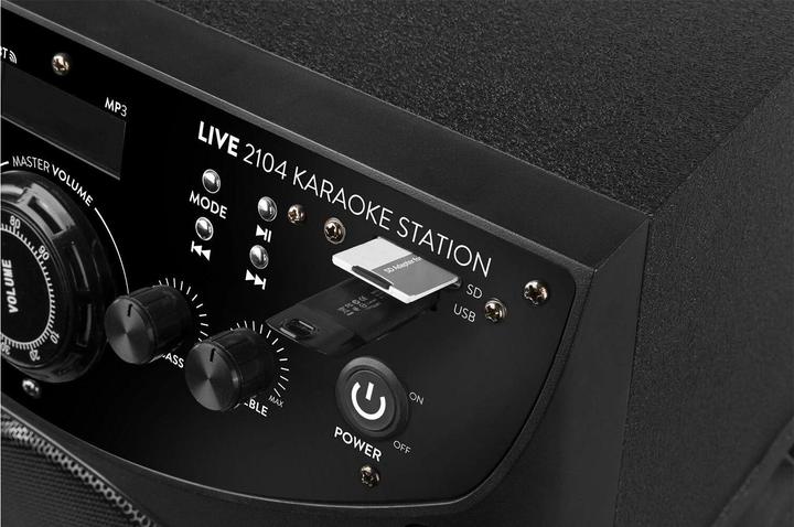 Produktbild Fenton Lautsprecher LIVE2104 Karaoke Maschine Schwarz (Aktiv, 1x 400 W)