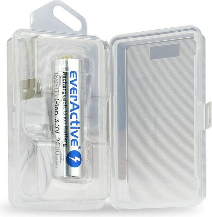 Image du produit Everactive ACCUMULATEUR 18650 3 7V LI-ION 2600MAH MICRO USB ZABEZPIECZENIEM BOX EV18650-2 (1 pcs, 18650, 2600 mAh)