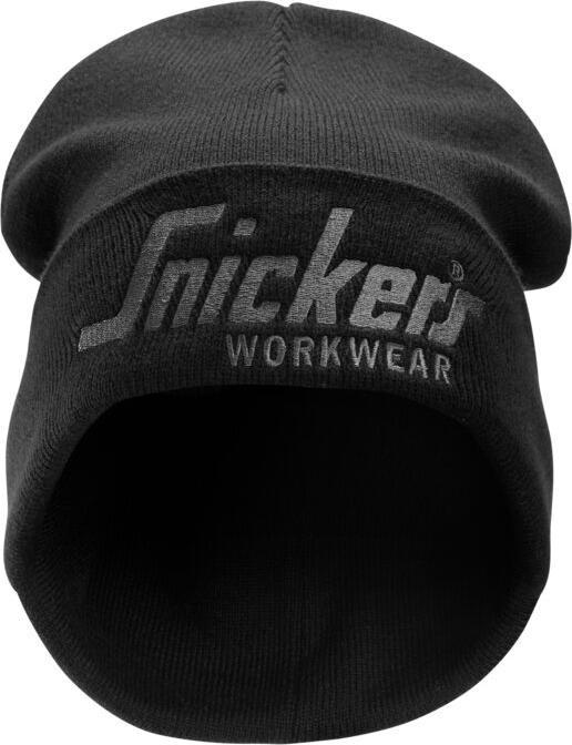 Actual product image Hultafors Snickers hue/beanie One Size - Sort/koksgrå, dobbelt lag strikstof, 100% acrylic (One size)