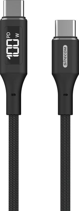 Actual product image Sitecom CA-1005 USB-C to USB-C PC + LED Dpl (1.50 m, 100 W)