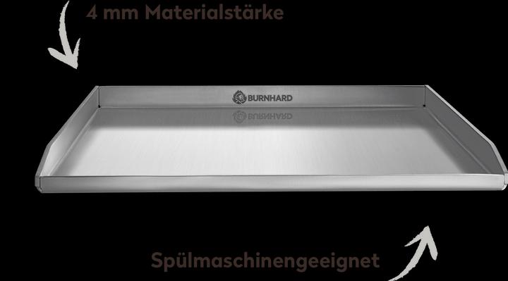 Produktbild Burnhard Plancha Grillplatte Edelstahl EARL 42,5 x 39,6 x 3 cm