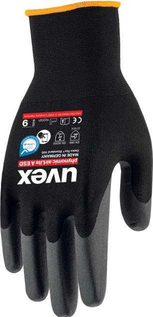 Produktbild Uvex Safety Mechanikerhandschuh Phynomic AirLite A ESD, Schwarz (12)