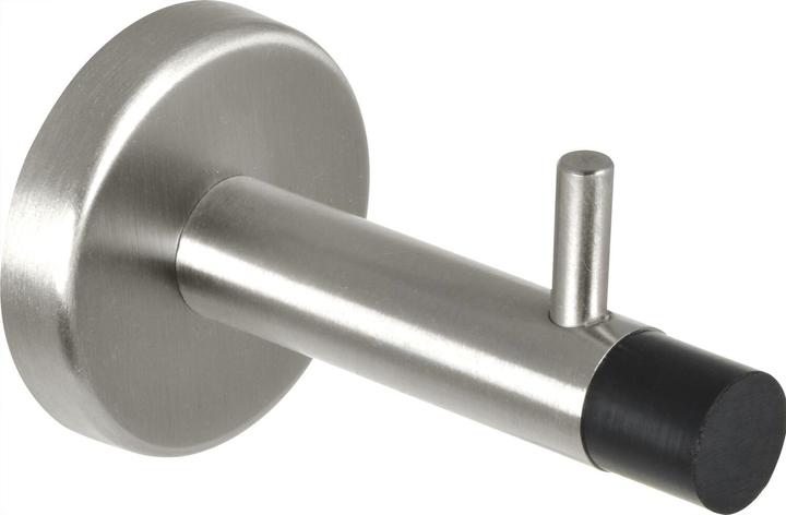 Produktbild Technik Team Wandtürpuffer mit Haken, Länge 82 mm, Edelstahl matt (1 Stück)