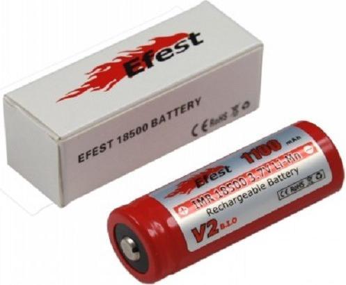 Immagine prodotto Efest Akku IMR 18500 V2 (Pluspol erhöht) (1 pz., 18500, 1100 mAh)