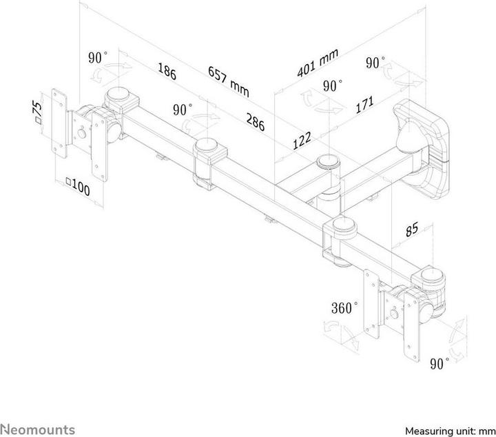 Produktbild Neomounts Fpma-W960d (Wand, 27")