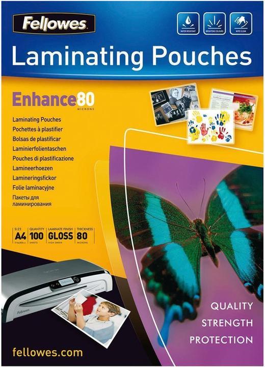 Actual product image Fellowes Enhance 80 (A4, 100 Piece, 80 µm)