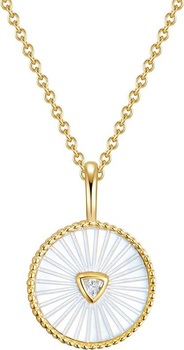 Image du produit Glanzstücke München Femme argent sterling zirconium nacre or jaune 40,0 cm chaîne de base + 5,0 cm extension - 29031 (Argent Sterling, 40 - 45 cm)