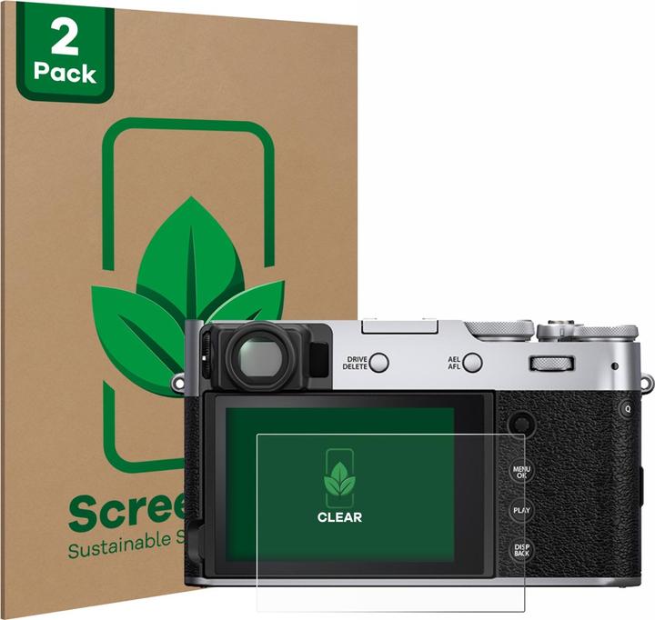 ScreenLeaf Schutzfolie nachhaltiger Displayschutz Displayschutzfolie Folie Klar Transparent (Displayschutz, X100V)