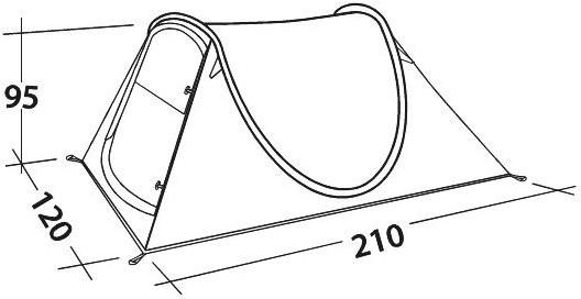 Actual product image Easy Camp Fireball 200 (Tunnel tent, 1.60 kg, 2 persons)