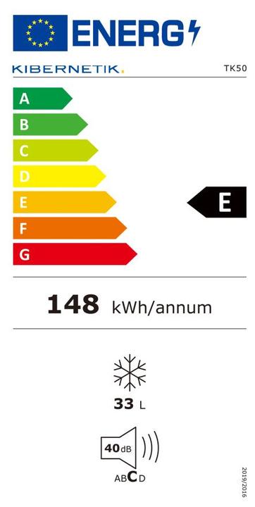 Energy Label Kibernetik Freezer FSP 33 litres (Stand-alone, 33 l)