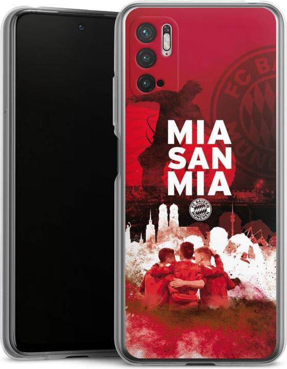Produktbild DeinDesign Silikon Hülle für Xiaomi Redmi Note 10 5G Handyhülle Case Smartphone Schutzhülle FC Bayern München (Xiaomi Redmi Note 10 5G)
