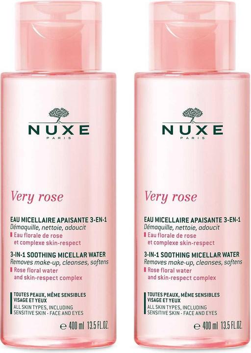 Actual product image Nuxe Very Rose Soothing Micellar Water 3 in 1 (2 x 400 ml) (Micelle water, 800 ml)