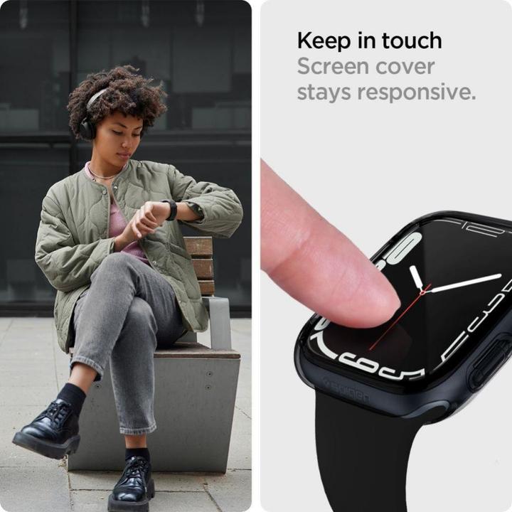 Produktbild Spigen Ultra Hybrid-Gehäuse für Apple Watch 7 / 8 / 9 (41 mm) – transparentes Grau