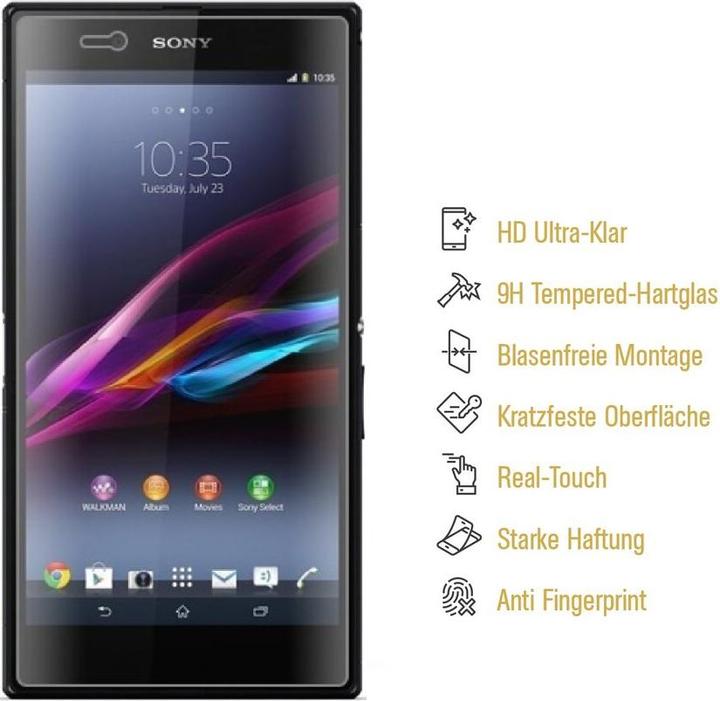 Actual product image Protectorking 1x real tempered 9H armoured glass 3D CLEAR (1 Piece, Sony Xperia Z Ultra)
