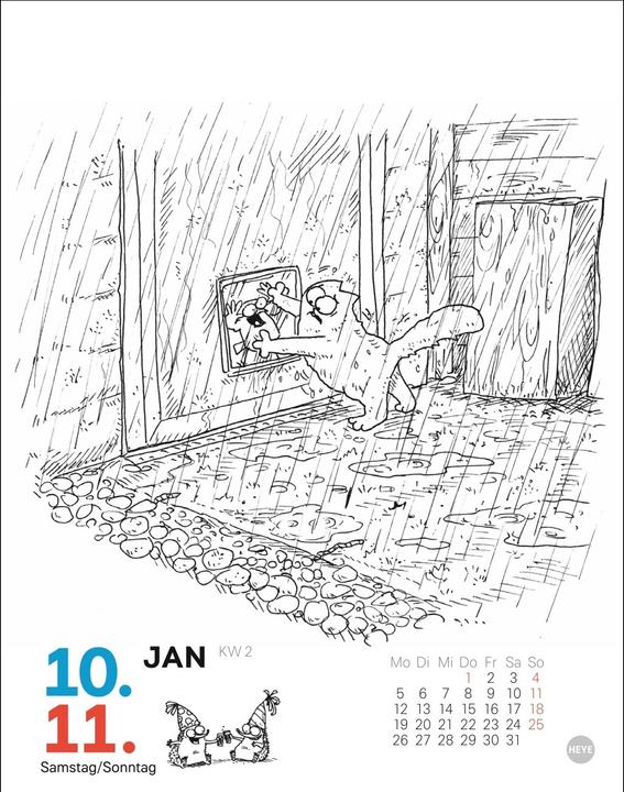Produktbild Simons Katze Tagesabreisskalender 2026 (11 x 14 cm, Deutsch)