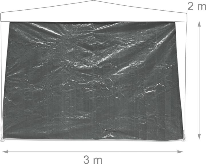 Produktbild Relaxdays 3x Pavillon-Seitenwand (10 cm, 300 cm)