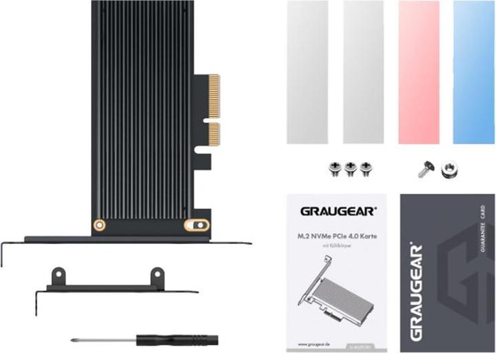 Productafbeelding Graugear PCI-kaart M.2 PCIe 4.0 voor M.2 NVMe SSD