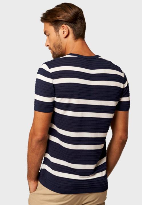 Produktbild Bellemere T-shirt Striped Short-Sleeve Tencel T-Shirt (L)