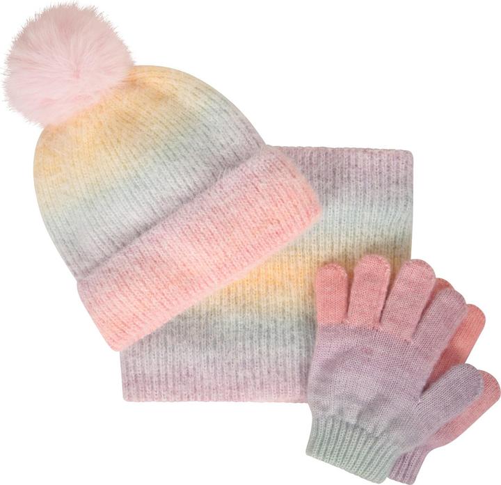 Mountain Warehouse Jerseyware Hut Schal und HandschuhSet Regenbogen