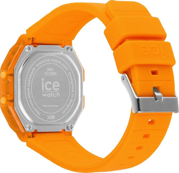 Produktbild ICE Watch Ice Digit Retro Neon Orange Clear Small (Digitaluhr, 32 mm)