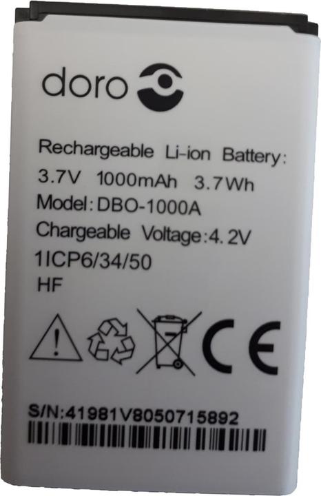 Image du produit Doro Batterie de rechange compatible avec 1370/1372/2404 Eco