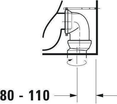 Image du produit Duravit WC au sol D-NEO rimless, sortie horizontale blanc