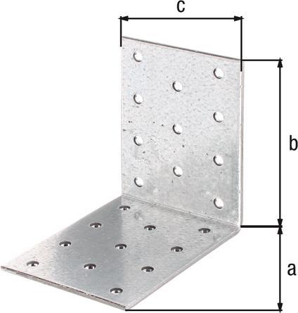 Produktbild Alberts Lochplatte 80x80x50 mm sendzimirverzinkt (Lochplattenwinkel, 50 Stk.)