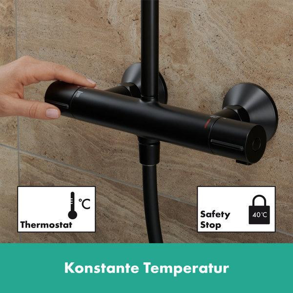 Immagine prodotto hansgrohe HG Showerpipe Vernis Blend 240 1 getto EcoSm m termostatico nero opaco