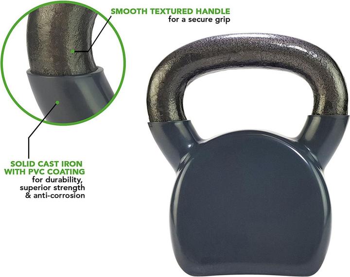 Actual product image Tunturi Vinyl Gusseisen Kettlebell (1 x 14 kg)