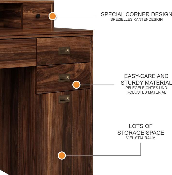 Actual product image Vichy Desk Neria, Rustic oak, 120 x 50 cm