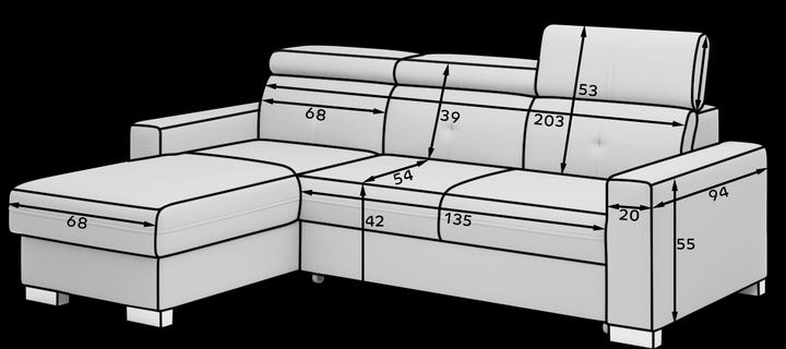 Actual product image ELTAP Fresia (Corner sofa, 4-seater, Sofa bed)