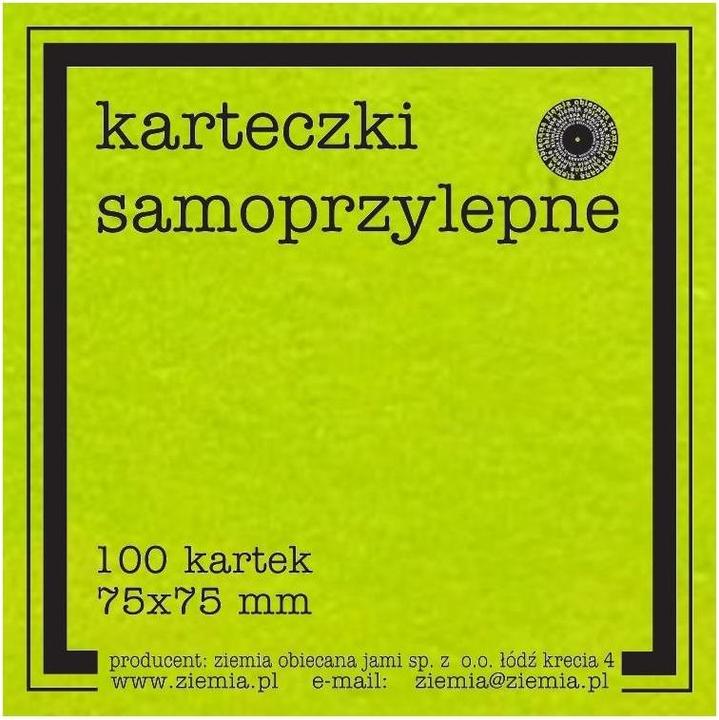 Produktbild Ziemia Obiecana Selbstklebende Fluo-Notizen, 75 x 75 mm, 100 K grün (75 x 75 mm)