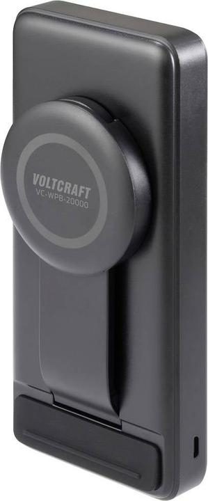 Voltcraft VC-WPB-20000 Powerbank 20000 mAh Qi Wireless Charging, Power Delivery Li-Ion Schwarz Stat (20000 mAh)