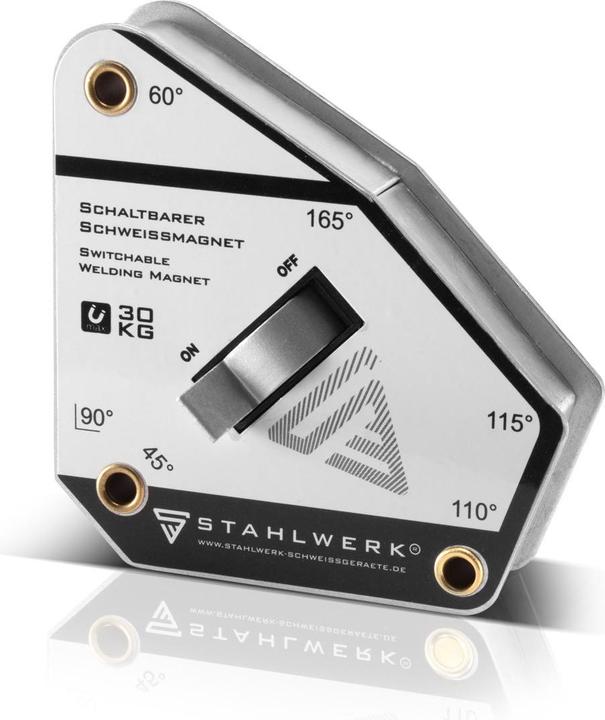 Produktbild Stahlwerk Magnet-Schweisswinkel schaltbar 45° - 165° 30 kg / 66 lbs