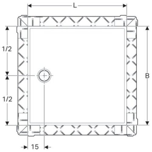 Image du produit Geberit receveur de douche Setaplano, 154.273.11.1, 120x90cm, hauteur 4,5 cm, blanc alpin